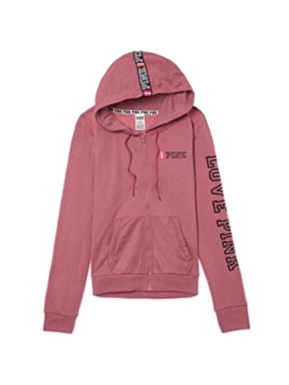 Victoria’s Secret VS PINK Rare Hybrid Anorak Soft Begonia Full Zip Hoodie